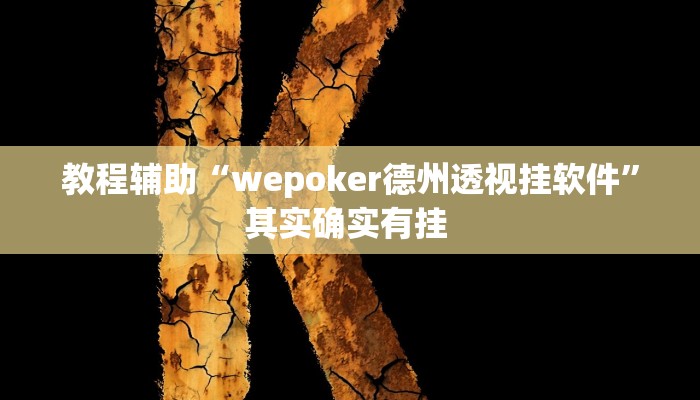 教程辅助“wepoker德州透视挂软件”其实确实有挂 