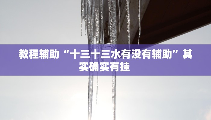 教程辅助“十三十三水有没有辅助”其实确实有挂 