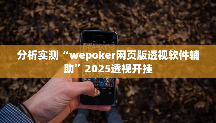 分析实测“wepoker网页版透视软件辅助”2025透视开挂 分析实测“wepoker网页版透视软件辅助”2025透视开挂