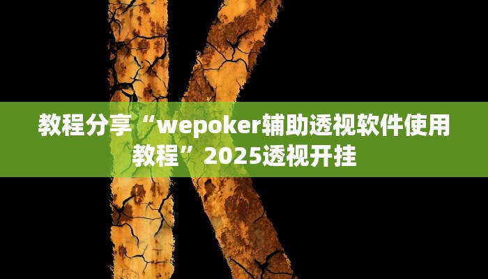 教程分享“wepoker辅助透视软件使用教程”2025透视开挂