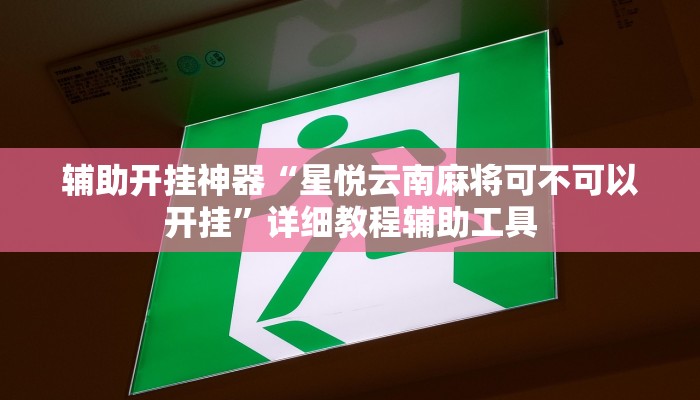 辅助开挂神器“星悦云南麻将可不可以开挂”详细教程辅助工具