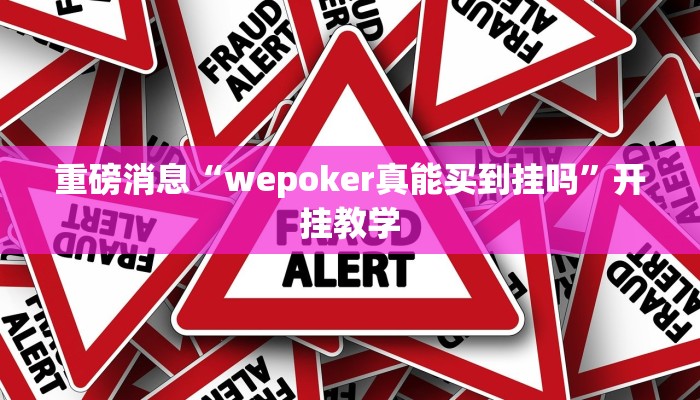 重磅消息“wepoker真能买到挂吗”开挂教学