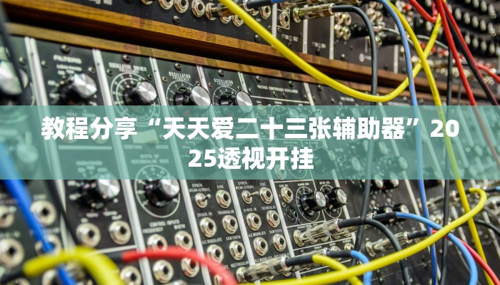 教程分享“天天爱二十三张辅助器”2025透视开挂