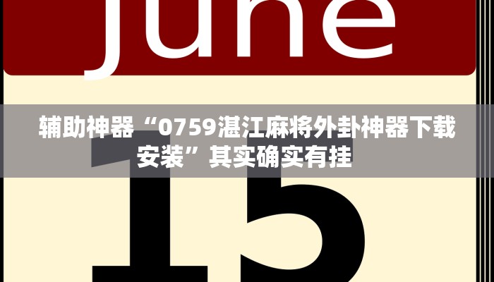 辅助神器“0759湛江麻将外卦神器下载安装”其实确实有挂 
