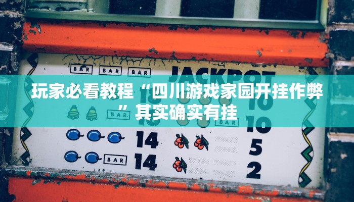 玩家必看教程“四川游戏家园开挂作弊”其实确实有挂 玩家必看教程“四川游戏家园开挂作弊”其实确实有挂