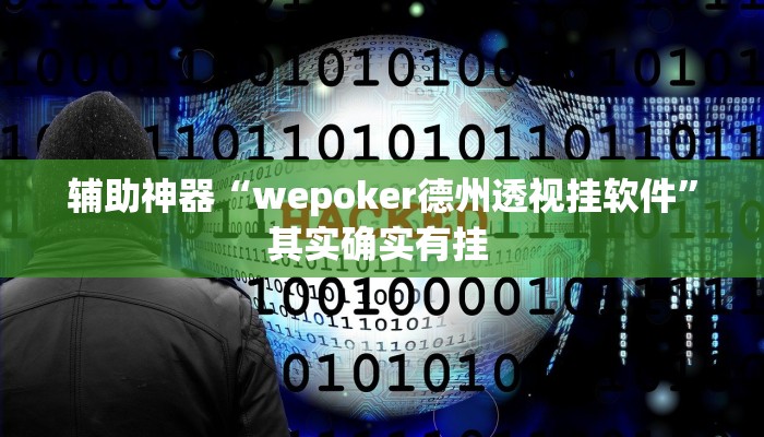 辅助神器“wepoker德州透视挂软件”其实确实有挂 