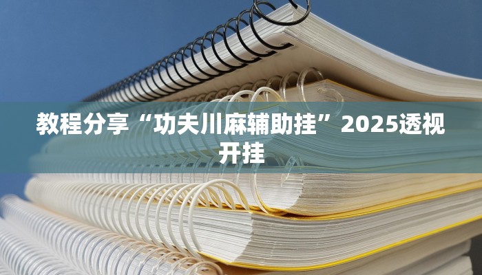 教程分享“功夫川麻辅助挂”2025透视开挂