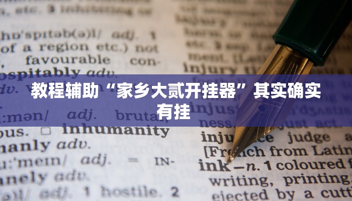 教程辅助“家乡大贰开挂器”其实确实有挂 
