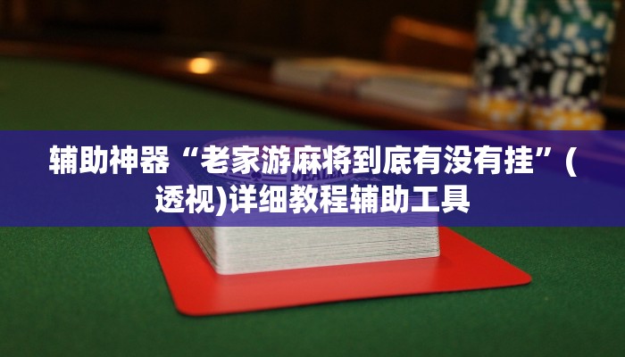 辅助神器“老家游麻将到底有没有挂”(透视)详细教程辅助工具 辅助神器“老家游麻将到底有没有挂”(透视)详细教程辅助工具
