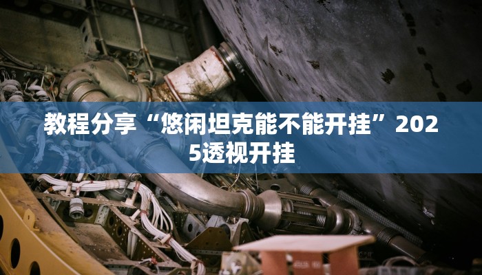 教程分享“悠闲坦克能不能开挂”2025透视开挂