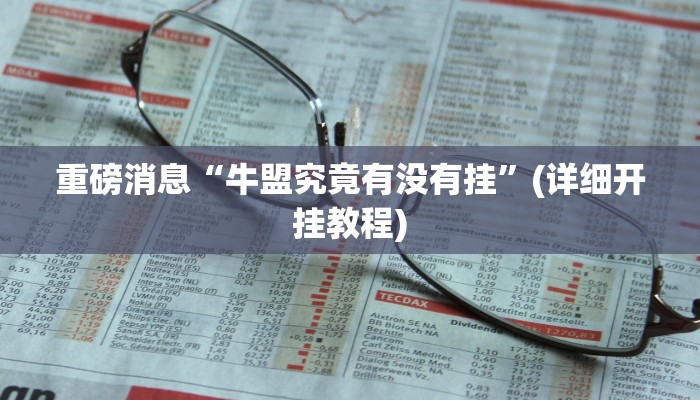 重磅消息“牛盟究竟有没有挂”(详细开挂教程) 重磅消息“牛盟究竟有没有挂”(详细开挂教程)